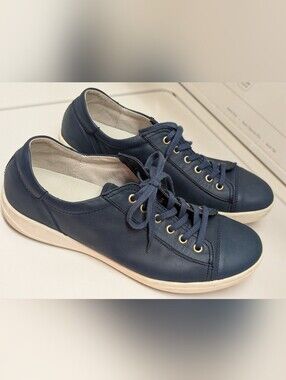 JOSEF SEIBEL Navy Leather Casual Lace Up Shoes, Sz 10, EU 41, EUC!!!